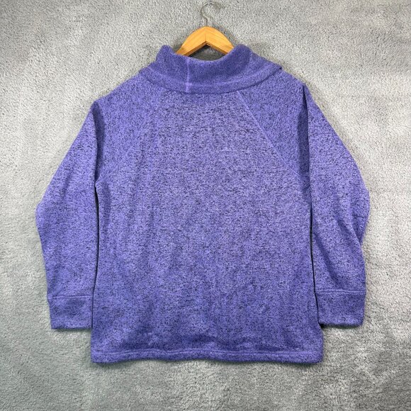 Ideology Cowl Neck Active Pullover Sweater Purple Plus Size XXL - Picture 2 of 9